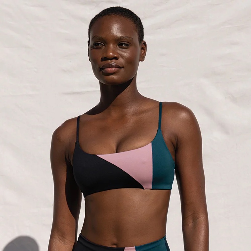 NWT Left On Friday Pool Days (top only) in Jet/Mauve It Mauve It/Deep End - XL
